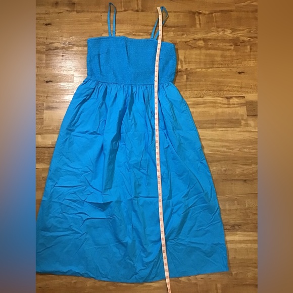 ππ ON SALE NWOT Blue Convertible Spaghetti Strap Smocked Dress - Picture 9 of 13